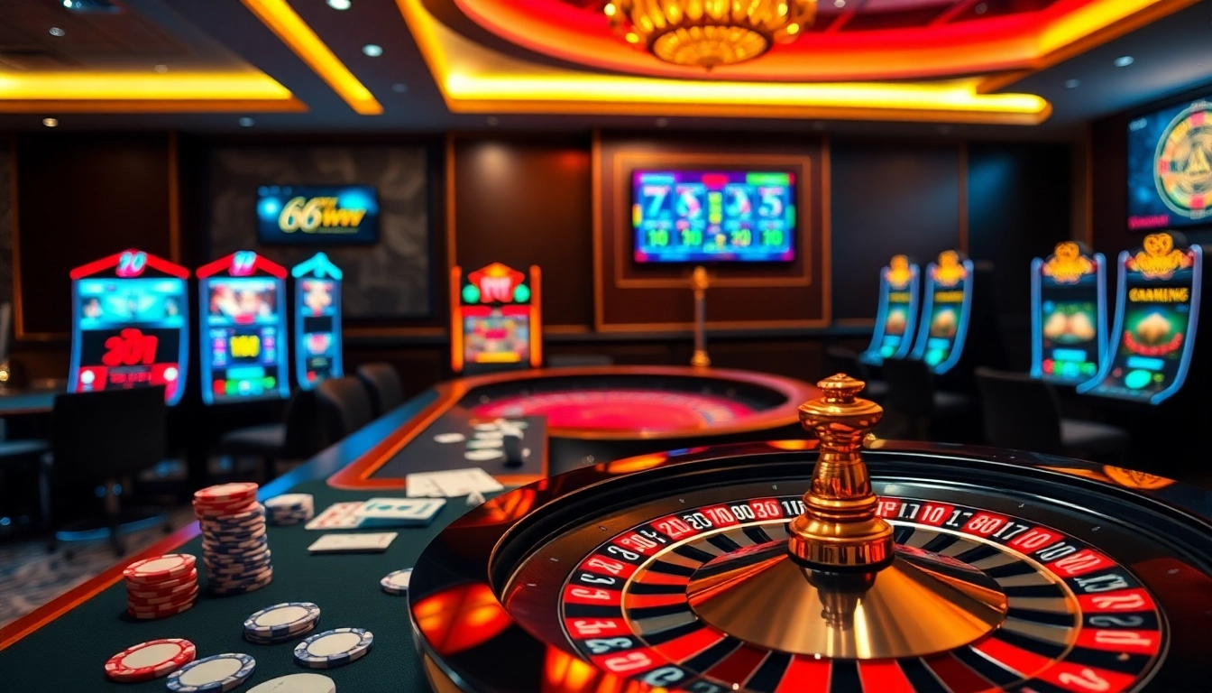 Players engaging in thrilling online gambling at 88vv with roulette and poker elements.