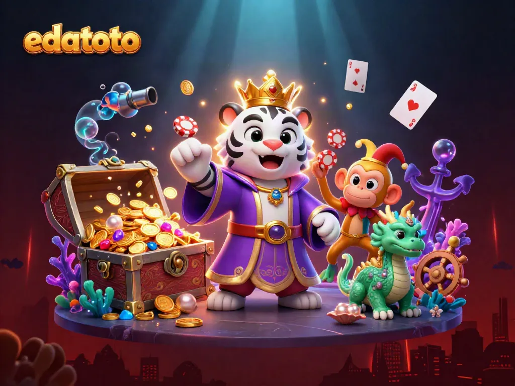 Gambarkan edatoto dengan harimau putih dan monyet cerdik di kasino virtual yang kaya