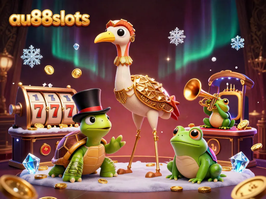 Engage with exciting slot games at au88slots, featuring vibrant characters and dynamic gaming elements.
