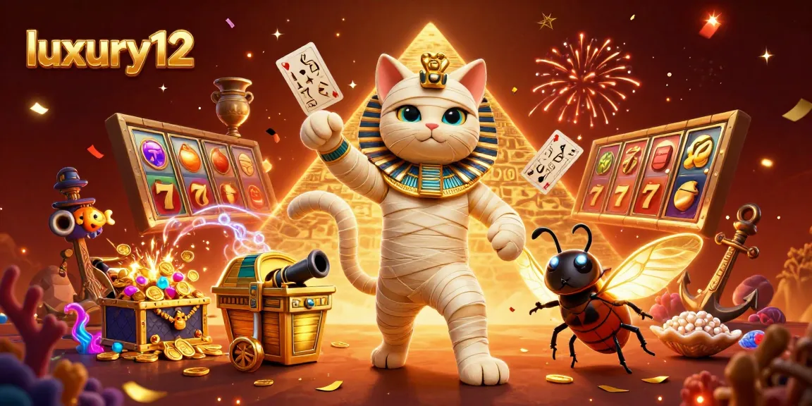 Experience the excitement of luxury12 with our 3D illustration of a mummy cat casino adventure.