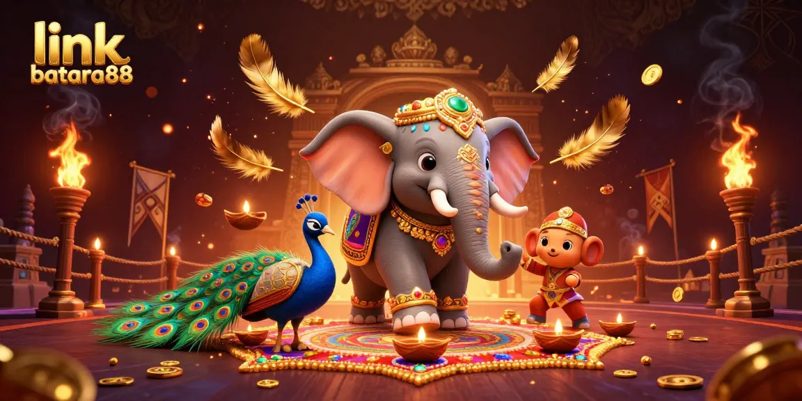 Experience dynamic gaming action with link batara88 through vibrant 3D characters and casino elements.