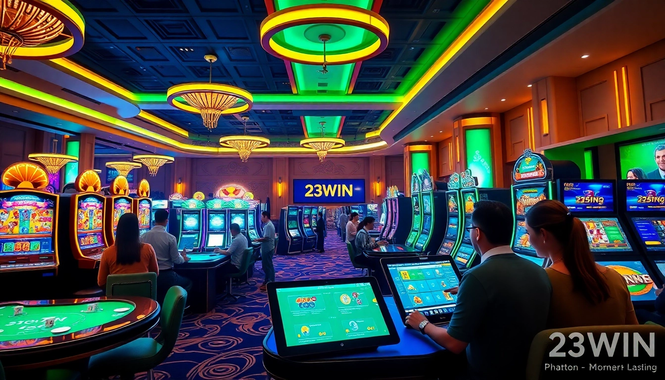 Experience the excitement of online gaming at 23win.day with vibrant casino visuals.