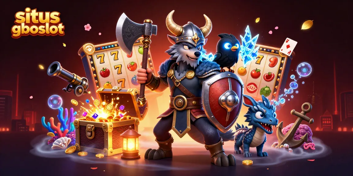 Menangkan jackpot di situs gboslot dengan Viking, naga, dan harta karun yang bersinar.