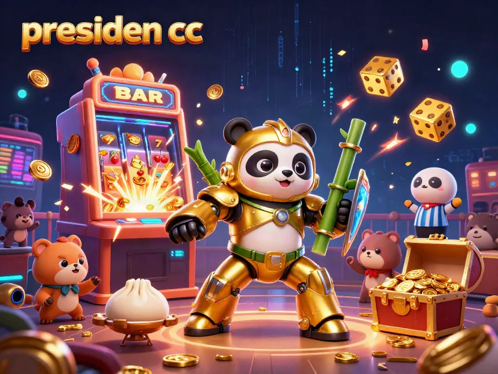 Experience thrilling moments with presiden cc featuring dynamic casino elements in a vibrant 3D scene.
