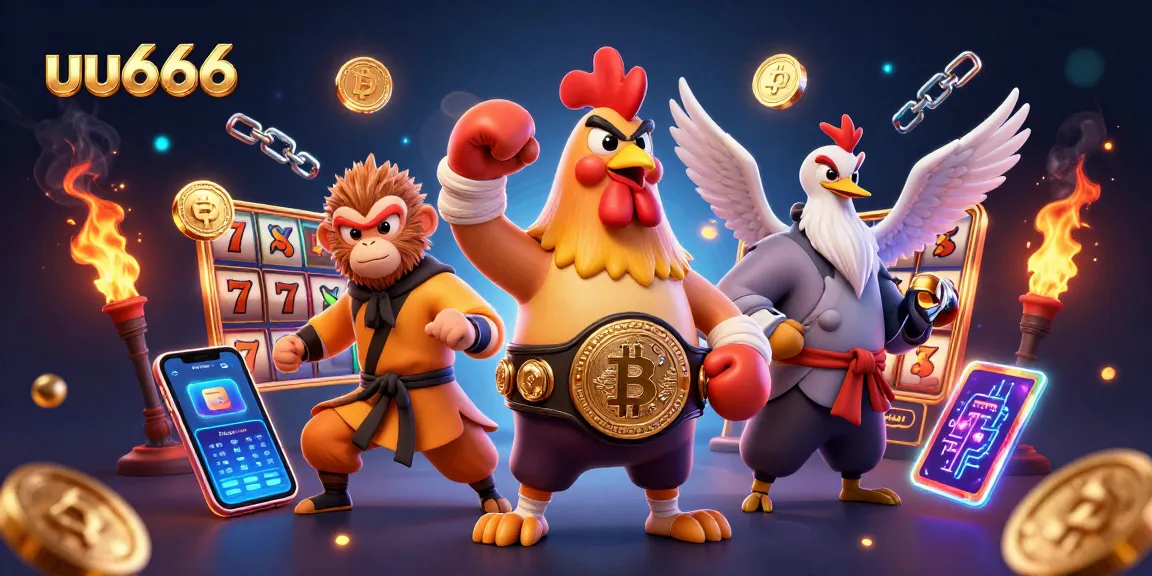 Experience thrilling gambling action with uu666 featuring a Muay Thai rooster and Jacpot slots!