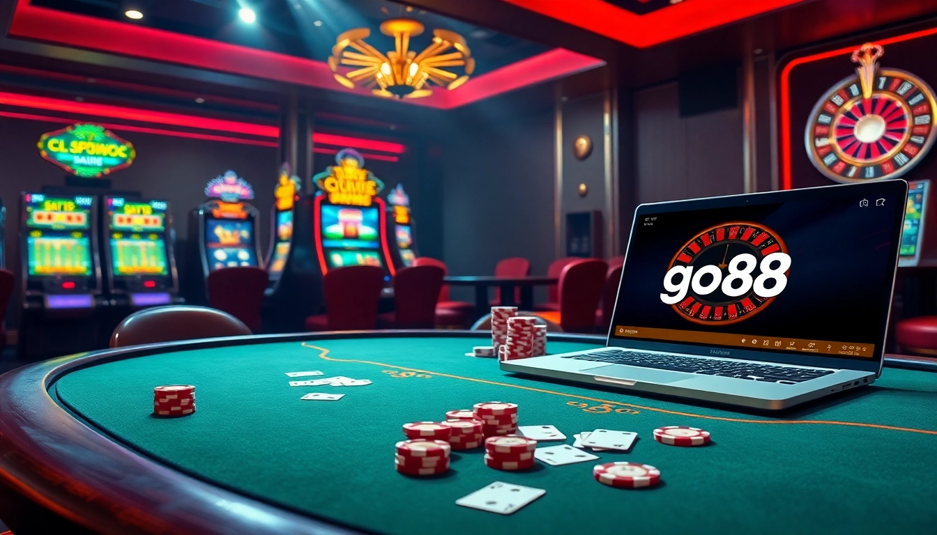 Experience the thrill of go88 with vibrant casino elements and exciting gaming action.
