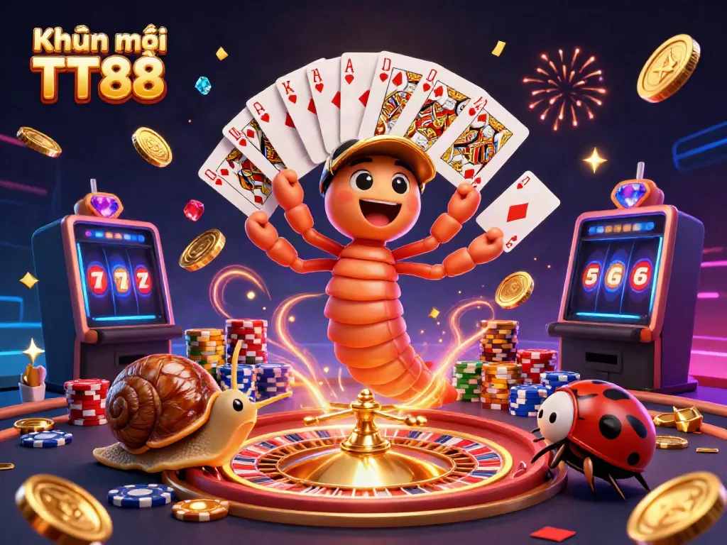 Engage with Khuyến mãi TT88 through exciting casino scenes featuring vibrant characters and immersive gaming elements.