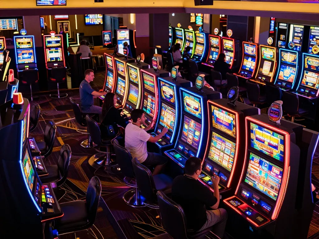 Players celebrating wins at the vibrant cantina grill slot machines creating an exciting atmosphere.