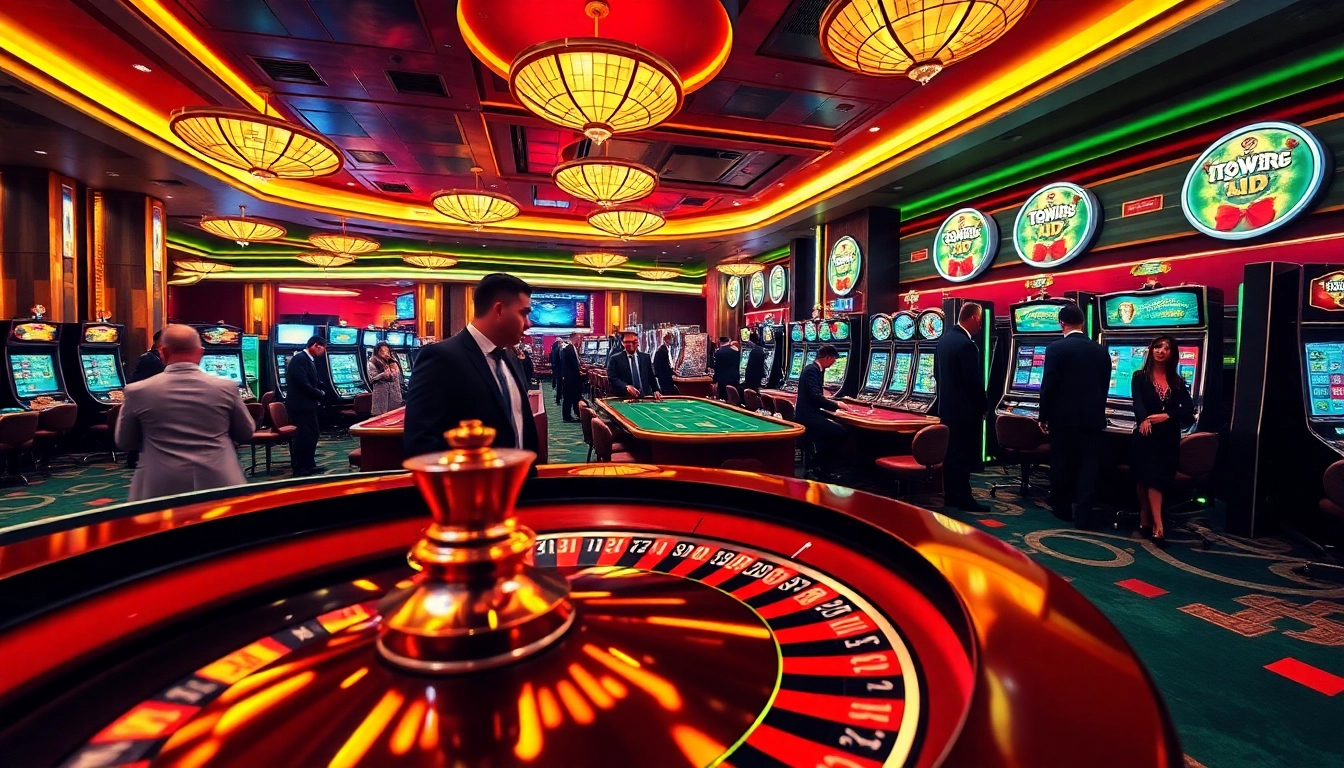 Engaging players in a vibrant gaming atmosphere at 78Win's online casino with roulette and poker chips.
