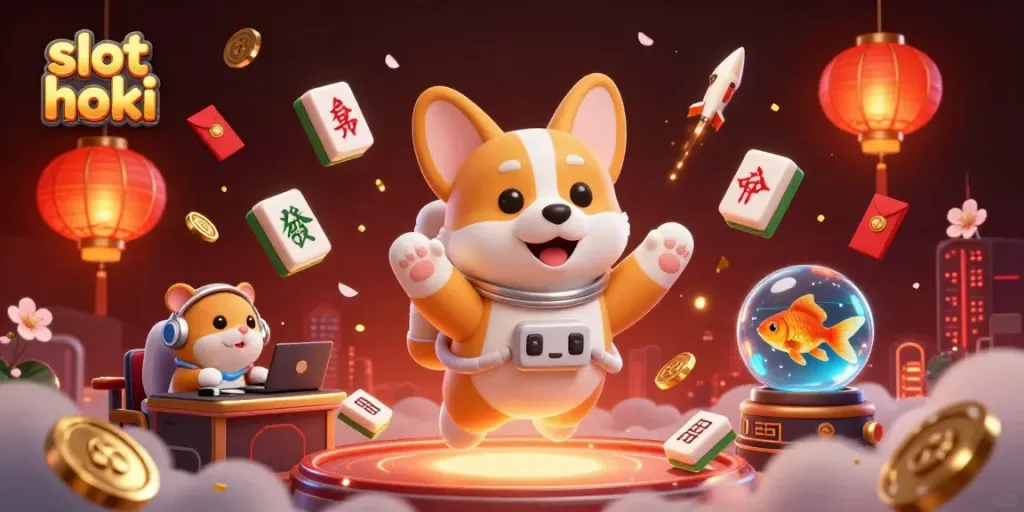 Bermain slot hoki dengan karakter lucu di kasino luar angkasa yang penuh dengan koin dan simbol keberuntungan.