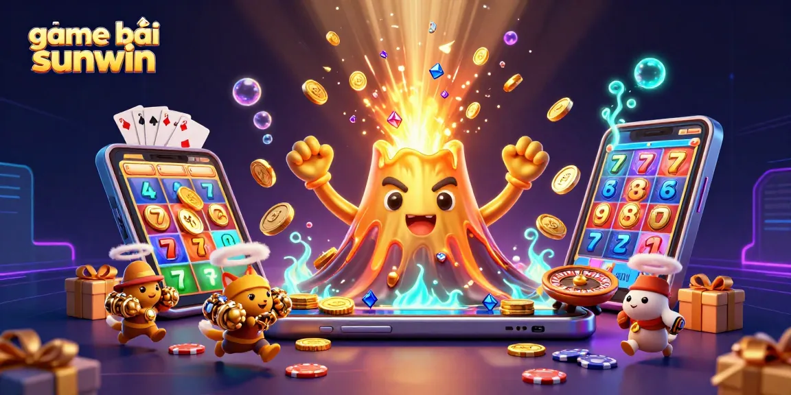 Win big with game bài sunwin in this exciting illustration of treasure and casino elements.