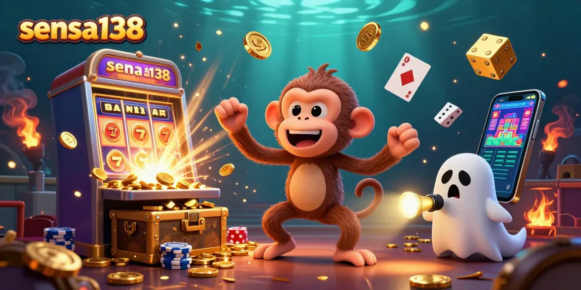 Sensa138 offers thrilling casino gaming with vibrant visuals and engaging slots in a dynamic scene.