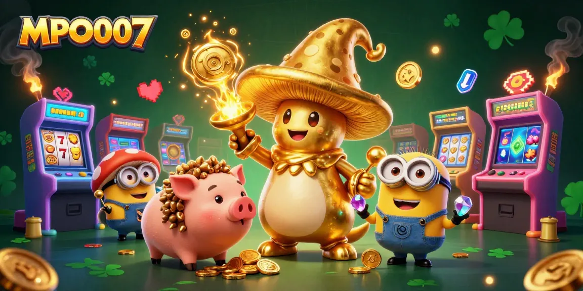 Engage with enticing MPO007 slot gameplay featuring a vibrant wizard and treasure-hunting pig.