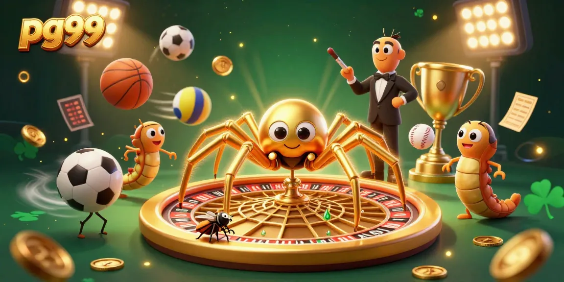 Spin to win with pg99 in a dynamic 3D casino scene featuring unique game elements.