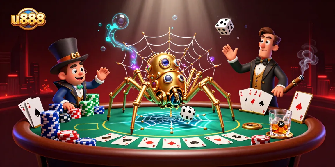 Engage in thrilling gameplay with u888 as a steampunk spider weaves winning strategies in the casino.