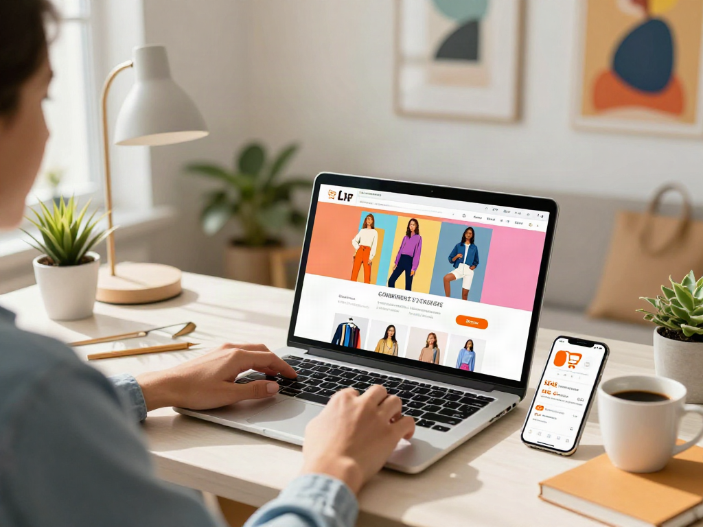 Person enjoying bro138 link alternatif shopping experience on laptop