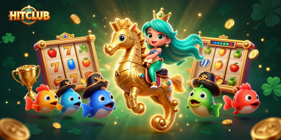 Experience the excitement of HITCLUB with vivid casino elements in a captivating 3D scene.