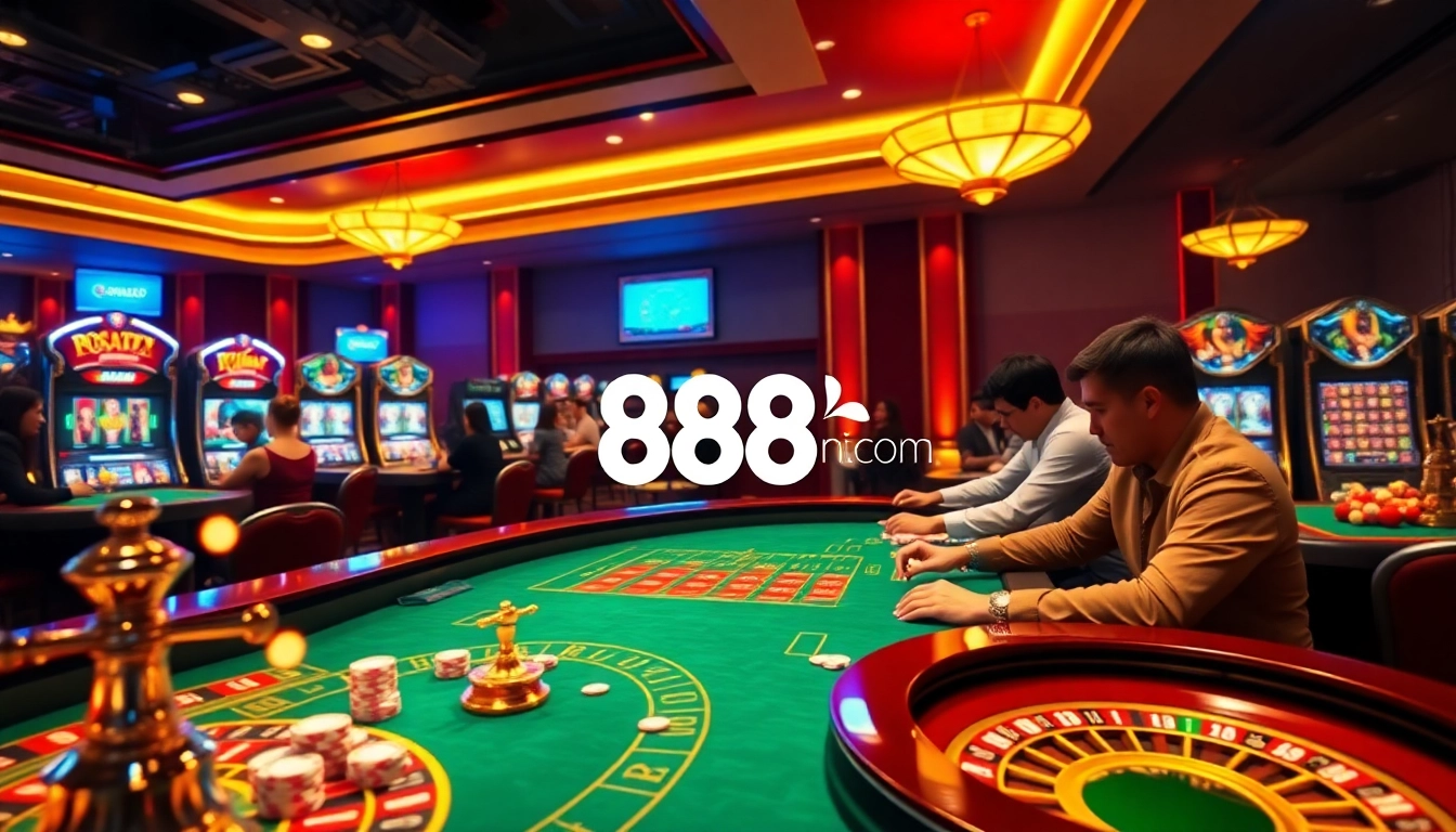 Players engaging with luxurious casino games at 888new com, immersed in high-stakes excitement.