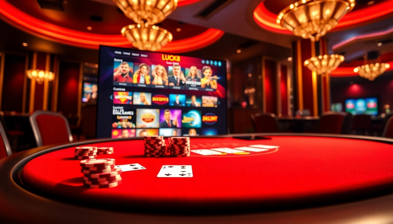 Experience the thrill of online gambling with LUCK8 at https://luck8com.host/ featuring vibrant casino elements.